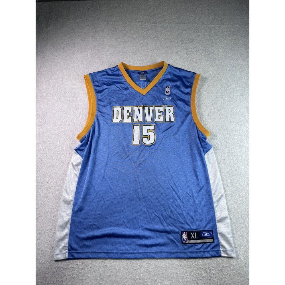 Reebok Carmelo Anthony #15 Denver Nuggets NBA Basketball Jersey Men's XL Blue